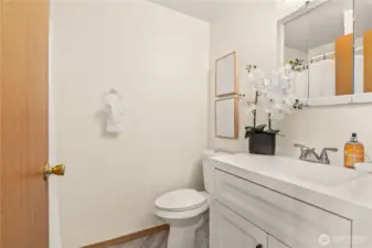 Bathroom off primary bedroom