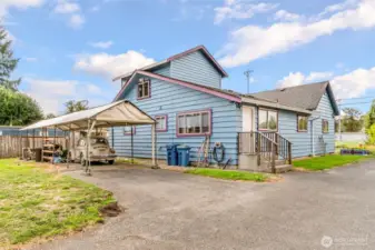 View of carport and parking area