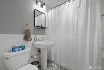 Full bathroom with updated finishes