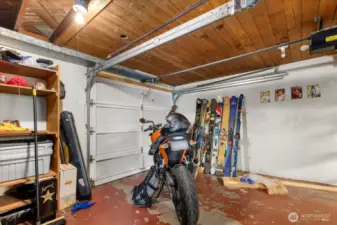Garage with storage and utility/activity area