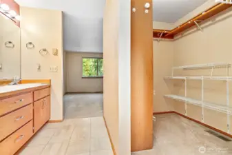 Primary walk-in closet