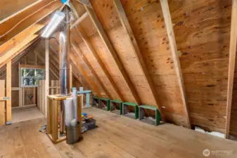 Loft in cabin