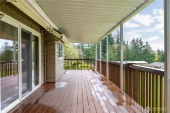 Covered deck off of main level