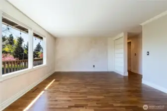Spacious living room on main level, room for all!