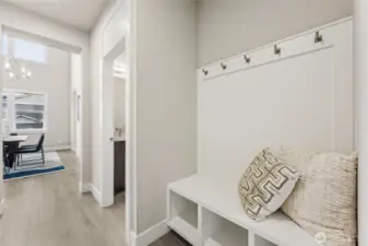 As you enter from the garage, you'll get a lot of use out of the drop zone! Photos are for representational purposes only.  Colors and options may vary.