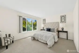 The upper-level primary suite.