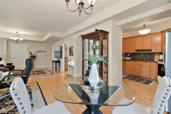 The downstairs living area is open with lots of natural light.  This space is perfect for rental income or for multigenerational living.