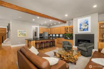 Gas fireplace adds extra comfort on cold nights