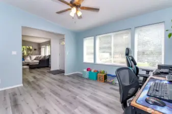 Individual rooms but still with the open concept feel