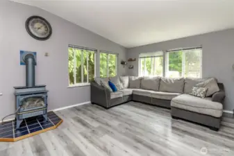 Cozy and convenient gas fireplace, great for movie night