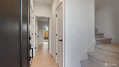 Entrance has Easy care LVP flooring.