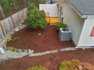 Low maintenance landscaping.