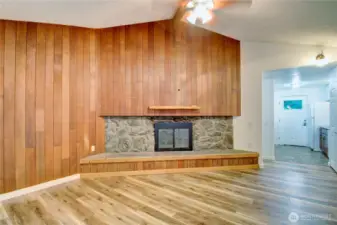 Wood Burning Fireplace in the Great Room.