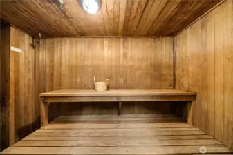 Community sauna—perfect for relaxing after a day on the slopes.