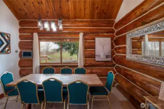 Designated dining area off the main living room