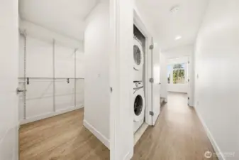 Accessible laundry in primary suite