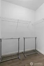 Master bed walk-in closet