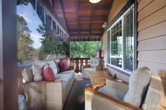 Relaxing covered deck