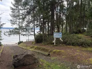 Launch your paddle board or kayak at the community beach.