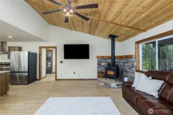 Great Room with vaulted ceiling