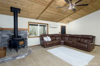 Great Room with Woodstove