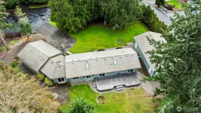 One-story 2,002 sqft home with an attached 780 sqft 2-car garage & a massive detached 1440 sqft 2-car garage/shop!