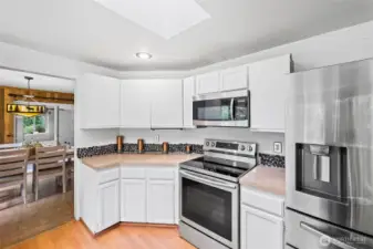 Stainless steel kitchen appliances