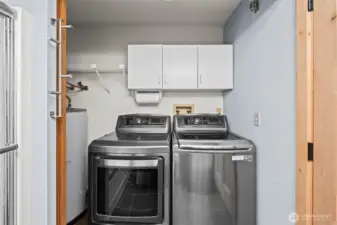 Washer and Dryer located off the bathroom