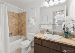 A full bathroom serves this level, adding convenience and functionality.