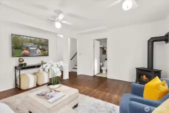 This space is perfect for movie nights, game days, or a play area.