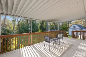 The covered back deck is truly built for entertaining and year-round enjoyment.