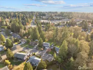 The neighborhood offers a balance of accessibility and quiet living