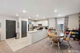 Pantry closet next to backdoor provides plenty of outdoor cooking ease