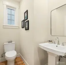 2nd level powder room