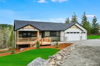 Welcome Home!  Grass enhancement has been added to photo.