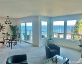 Sensational view from living room and dining room