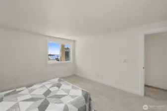 Primary bedroom with great view of Alki Beach