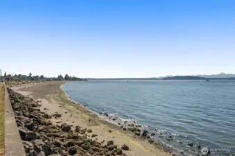 Less than a few minutes and your at the beach