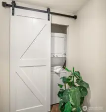 Double stack washer and dryer that are newer.