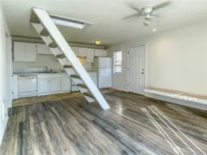 Ladder leads to the loft for the second bedroom