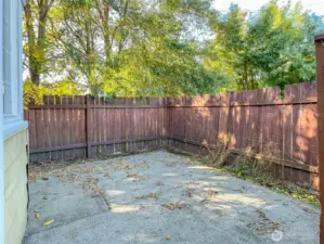 Private patio for Unit A