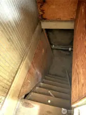 Access to semi finished crawlspace partial Basement