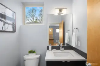 1/2 bath on second level