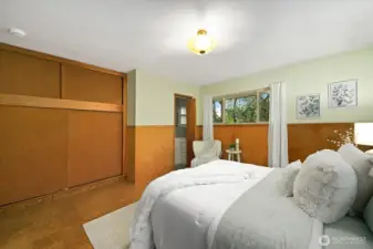 Original built-in closets in every bedroom.