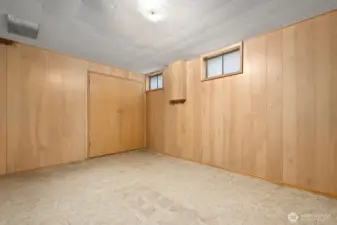 Fourth bedroom on the lower level. All lower level rooms have great ceiling height.