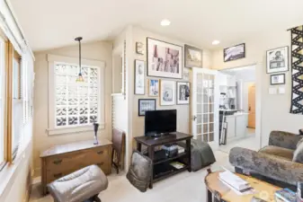Enclosed sun porch off the second main level bedroom