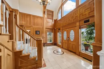 Custom wood stairwell