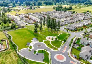 Community park, with covered picnic area, plenty of parking and bathrooms