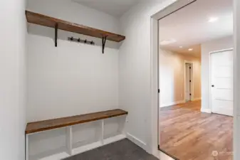 Mud room of garage