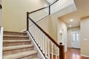 Stairs facing front door